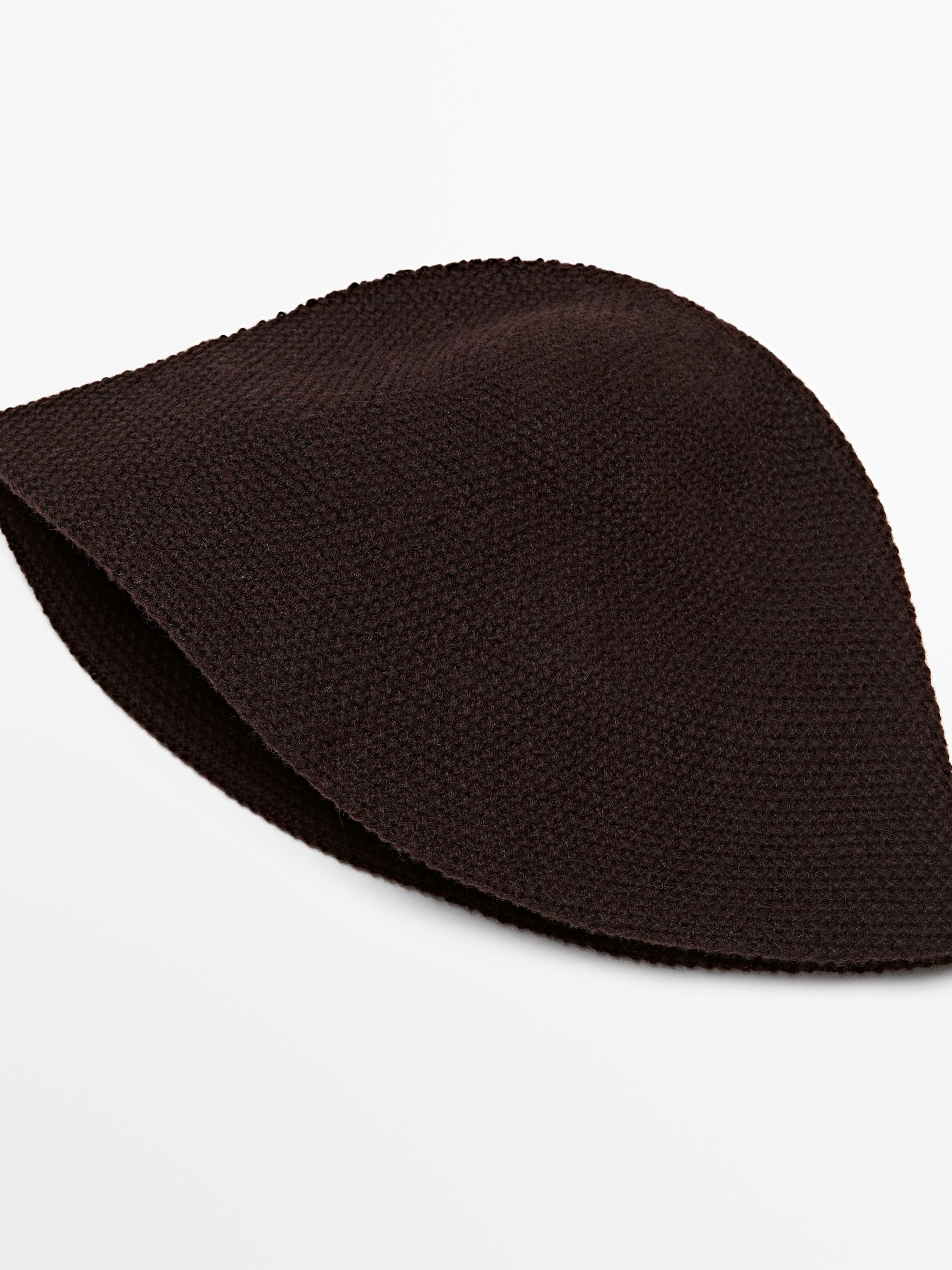 Wool blend knit beanie